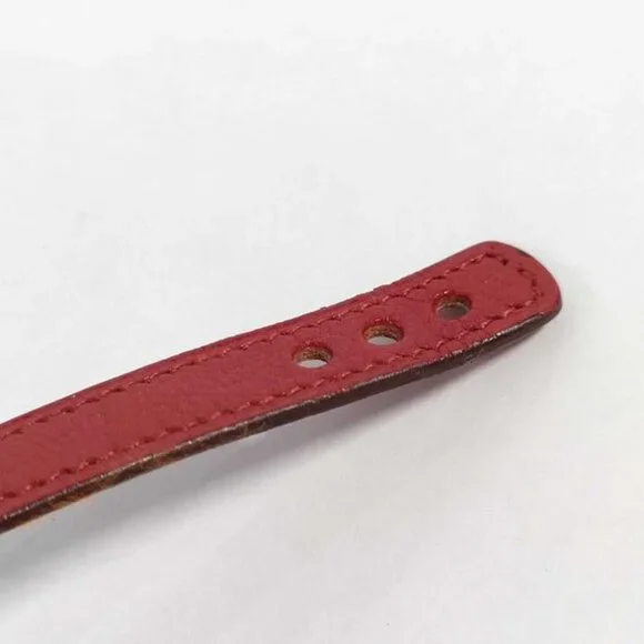 Hermes Bracelet Serie Looping Redish Black Leather Silver Hardware - Picture 6 of 9